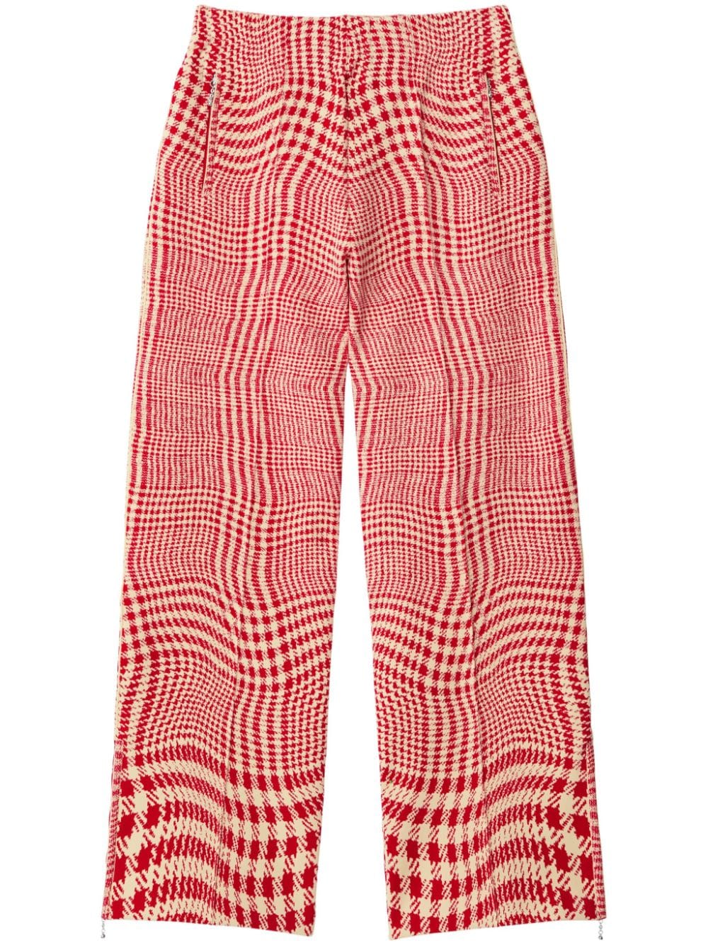 Burberry houndstooth-print track pants - Red von Burberry