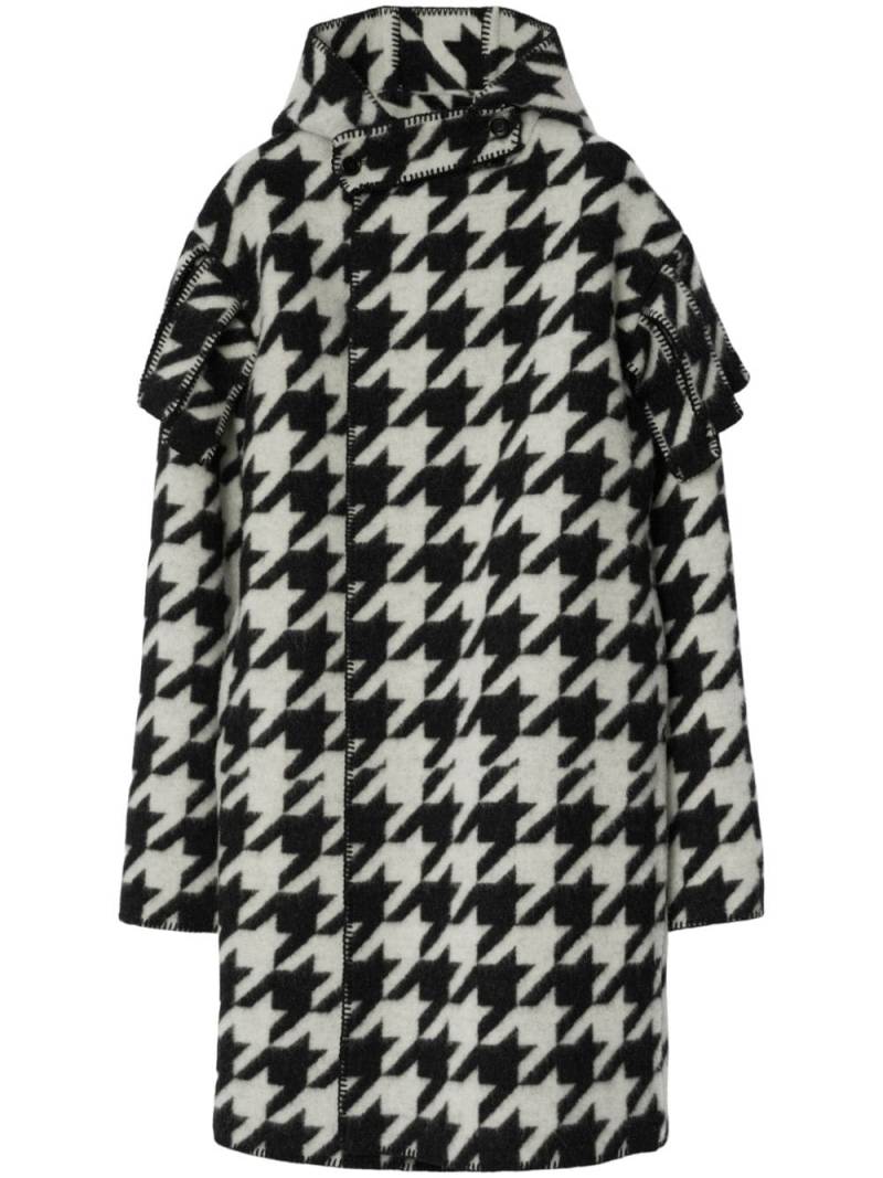 Burberry houndstooth wool cape - Black von Burberry