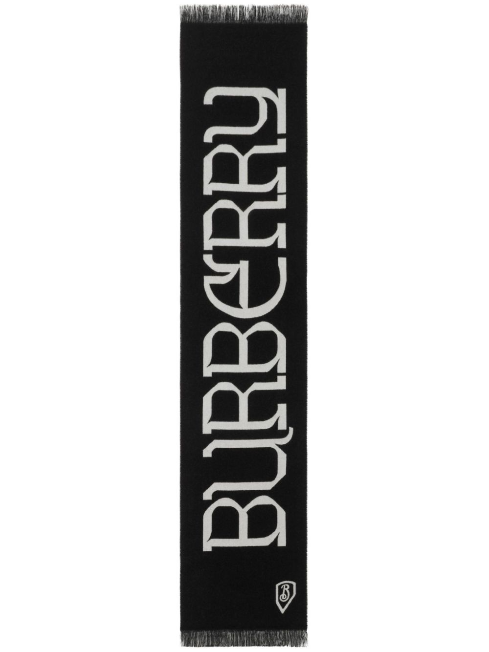 Burberry intarsia-logo wool scarf - Black von Burberry