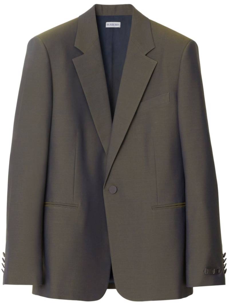 Burberry iridescent-effect wool blazer - Green von Burberry