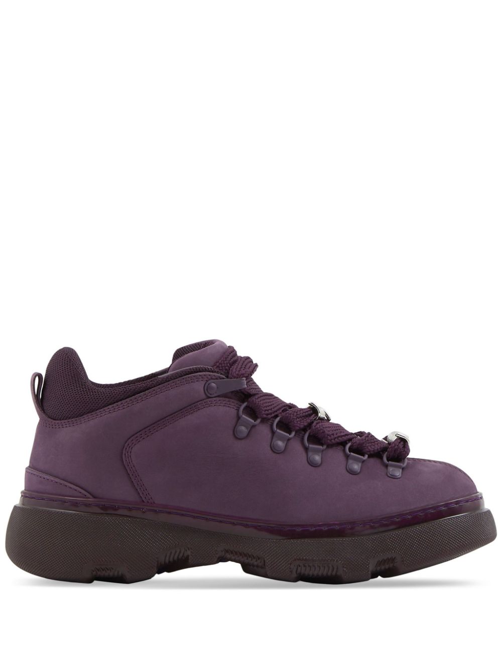 Burberry lace-up leather ankle boots - Purple von Burberry