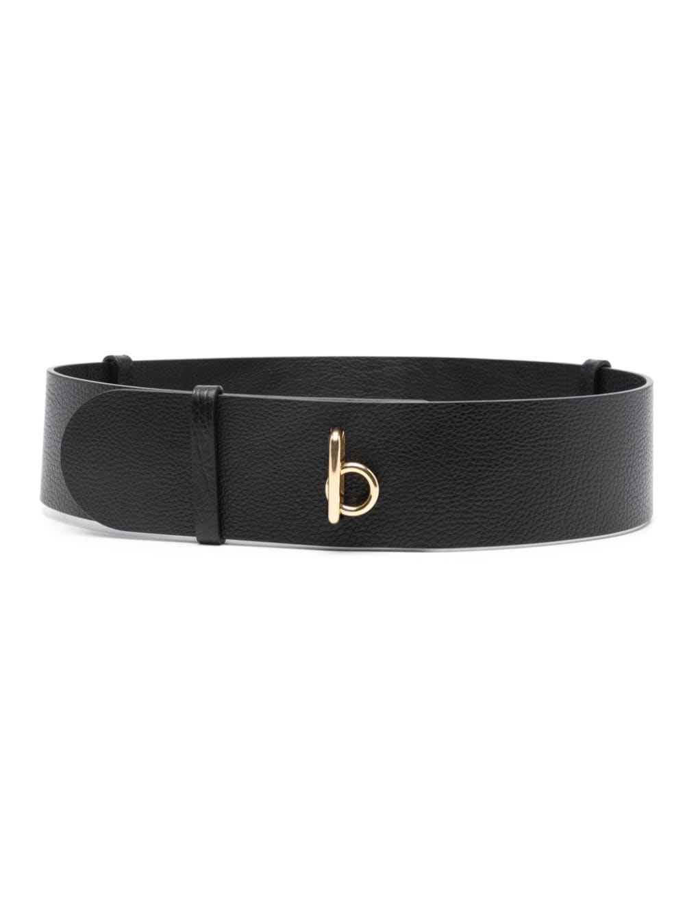 Burberry large leather belt - Black von Burberry