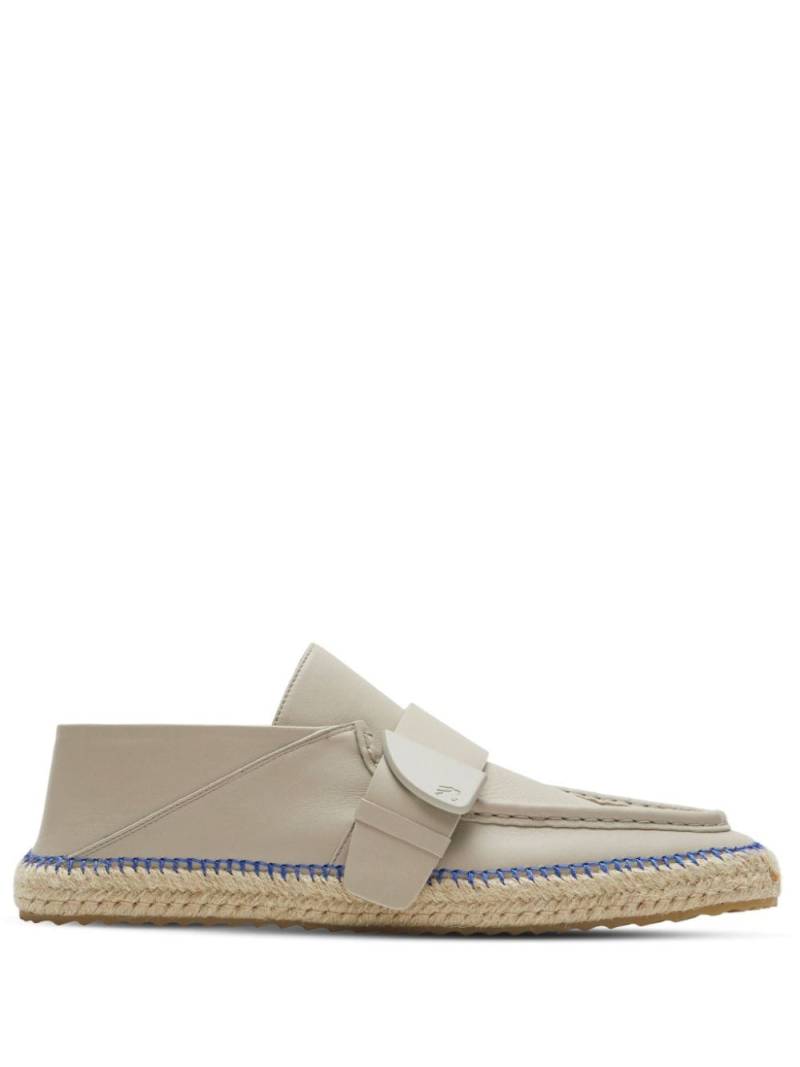 Burberry leather deck espadrilles - Neutrals von Burberry