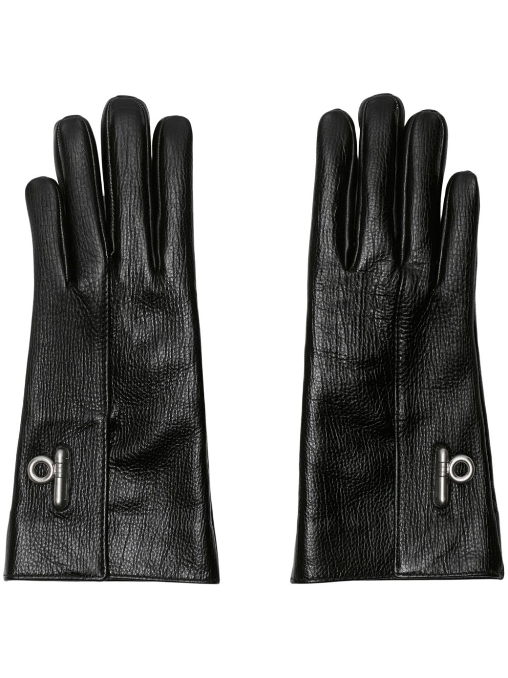 Burberry leather gloves - Black von Burberry