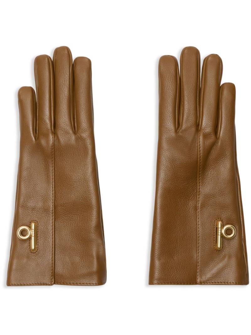 Burberry leather gloves - Brown von Burberry