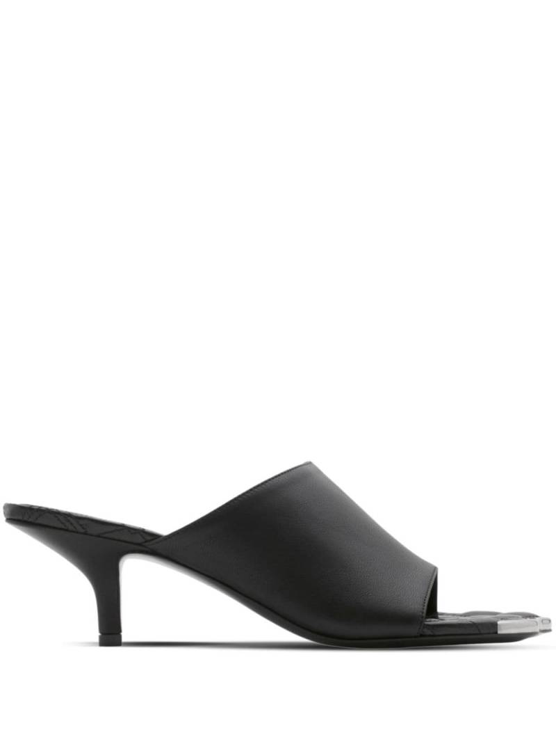 Burberry leather mules - Black von Burberry