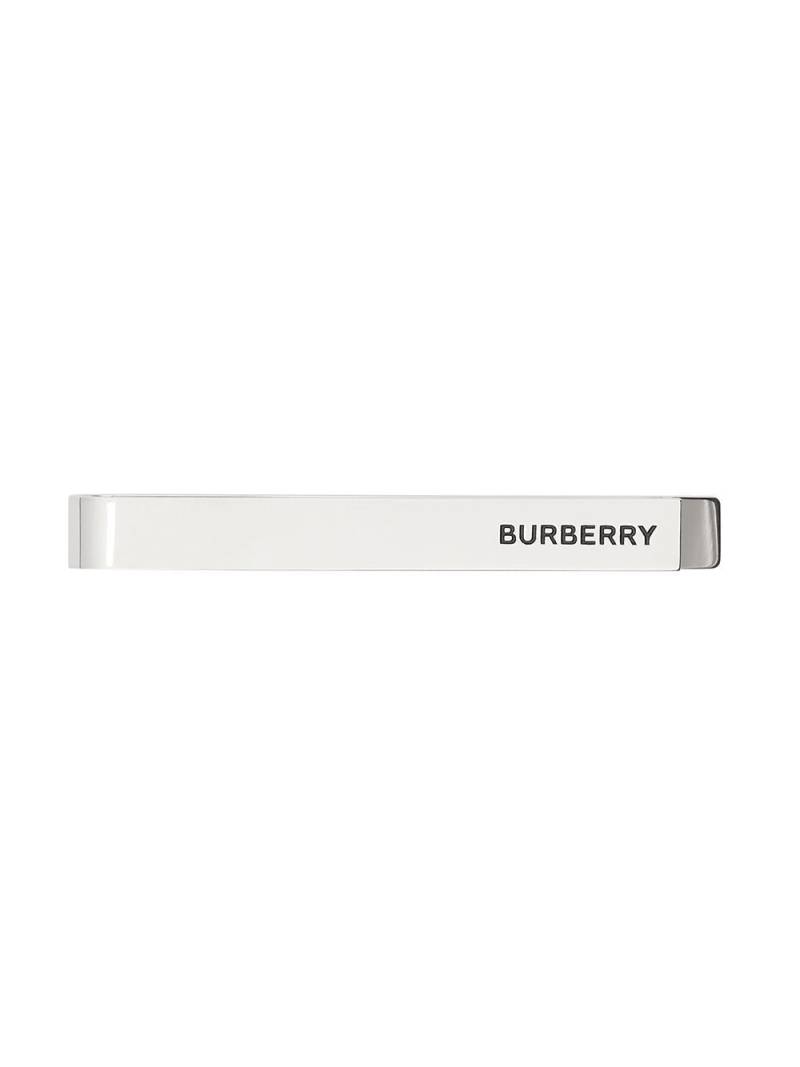 Burberry logo detail tie bar - Silver von Burberry