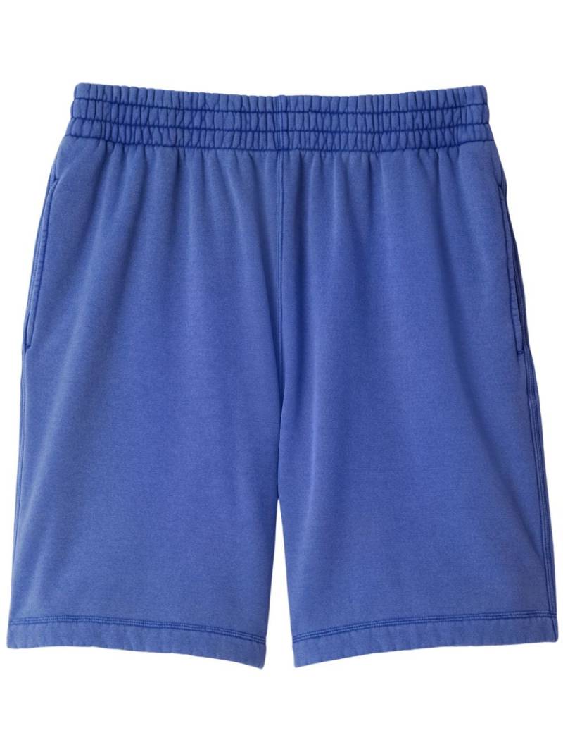 Burberry logo-embroidered cotton shorts - Blue von Burberry