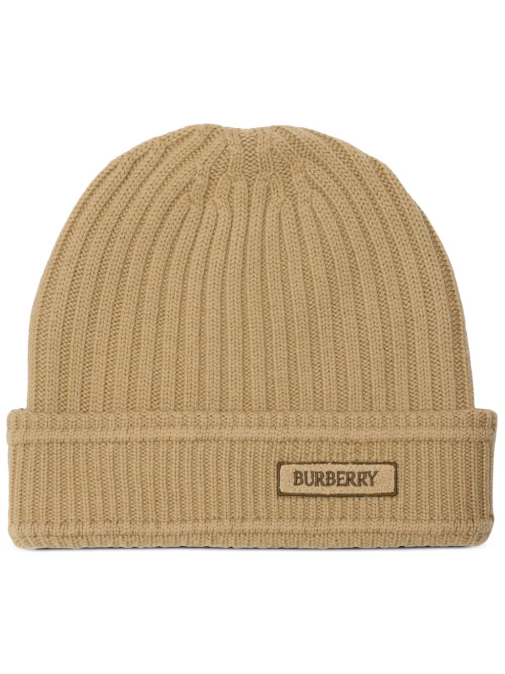 Burberry logo patch beanie - Neutrals von Burberry