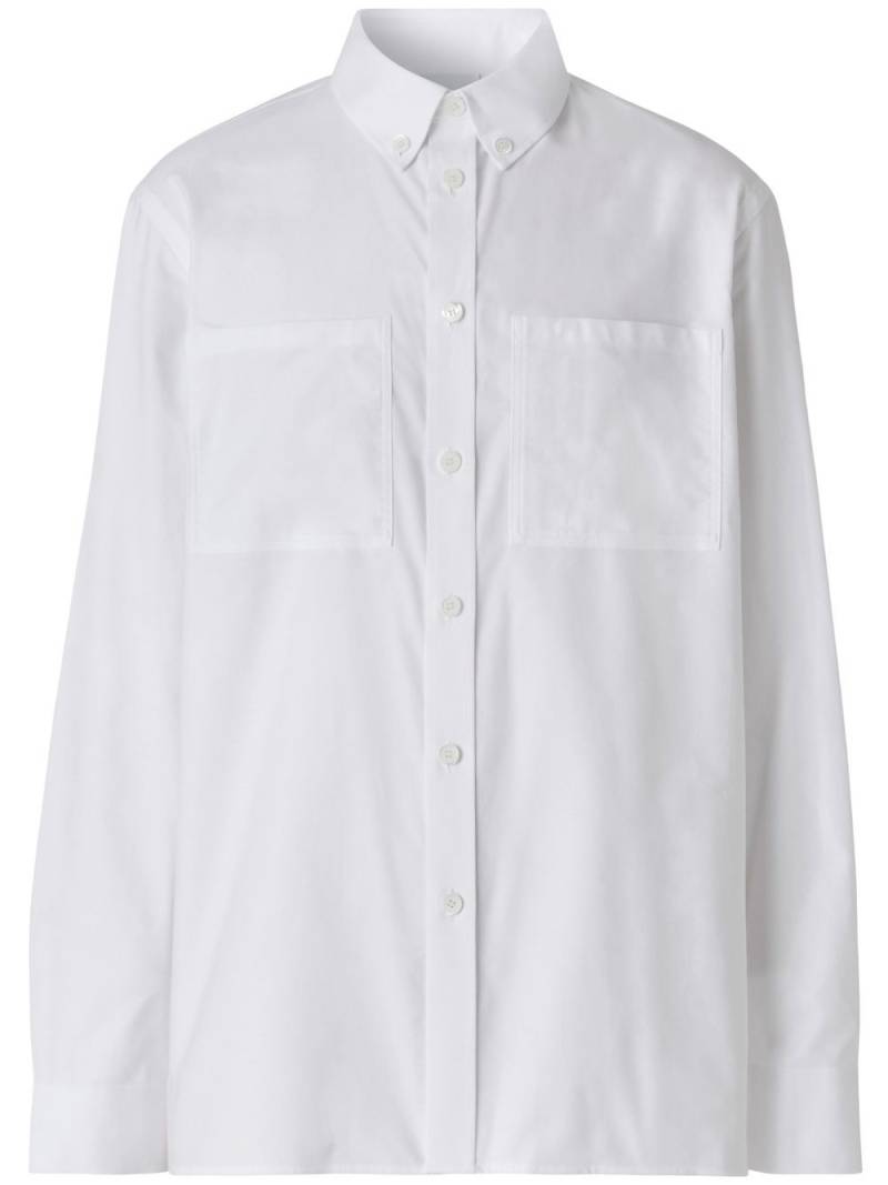 Burberry logo-print cotton shirt - White von Burberry