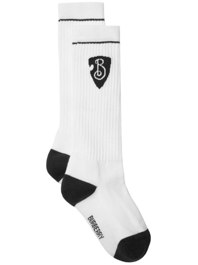 Burberry logo socks - White von Burberry