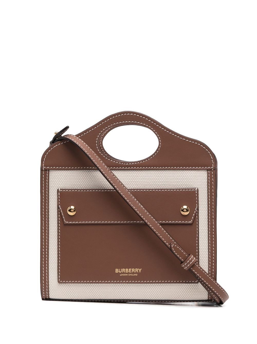 Burberry logo-stamp Pocket bag - Brown von Burberry