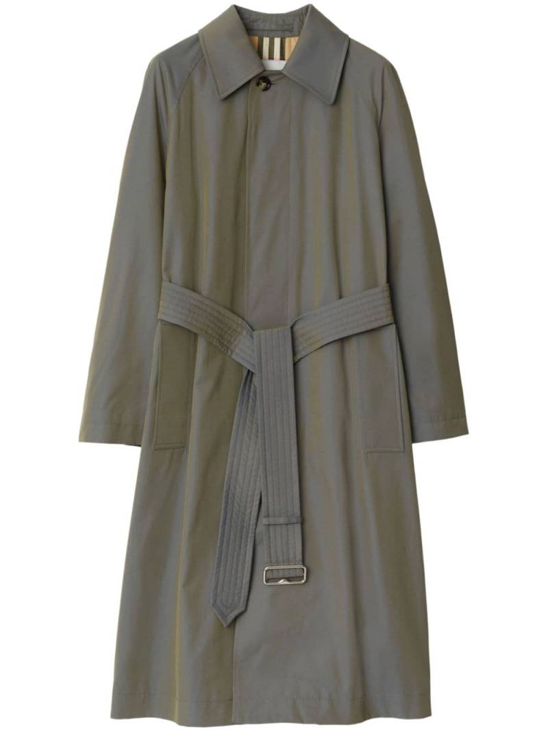 Burberry long cotton car coat - Grey von Burberry