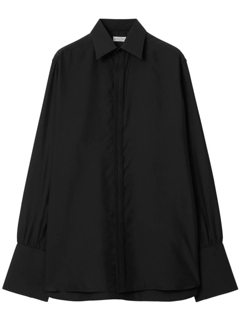 Burberry long-sleeve silk shirt - Black von Burberry
