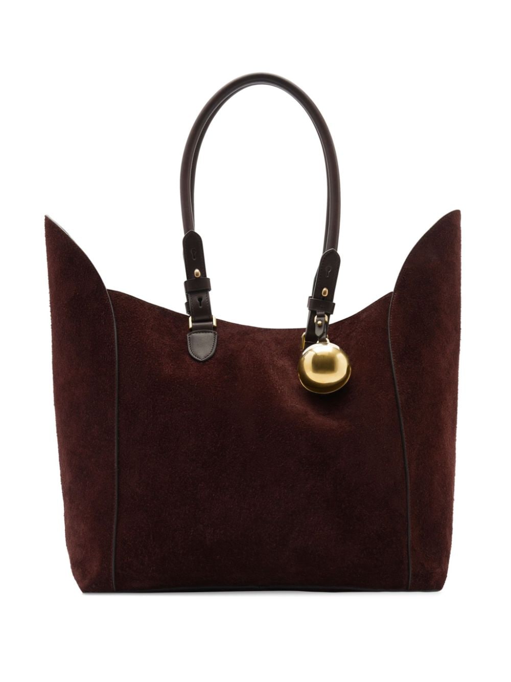 Burberry medium Shield suede tote bag - Brown von Burberry