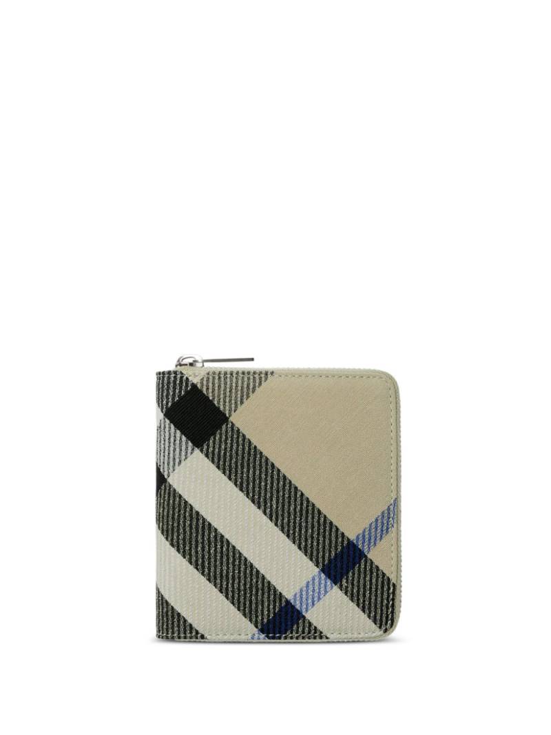 Burberry medium check zip wallet - Neutrals von Burberry