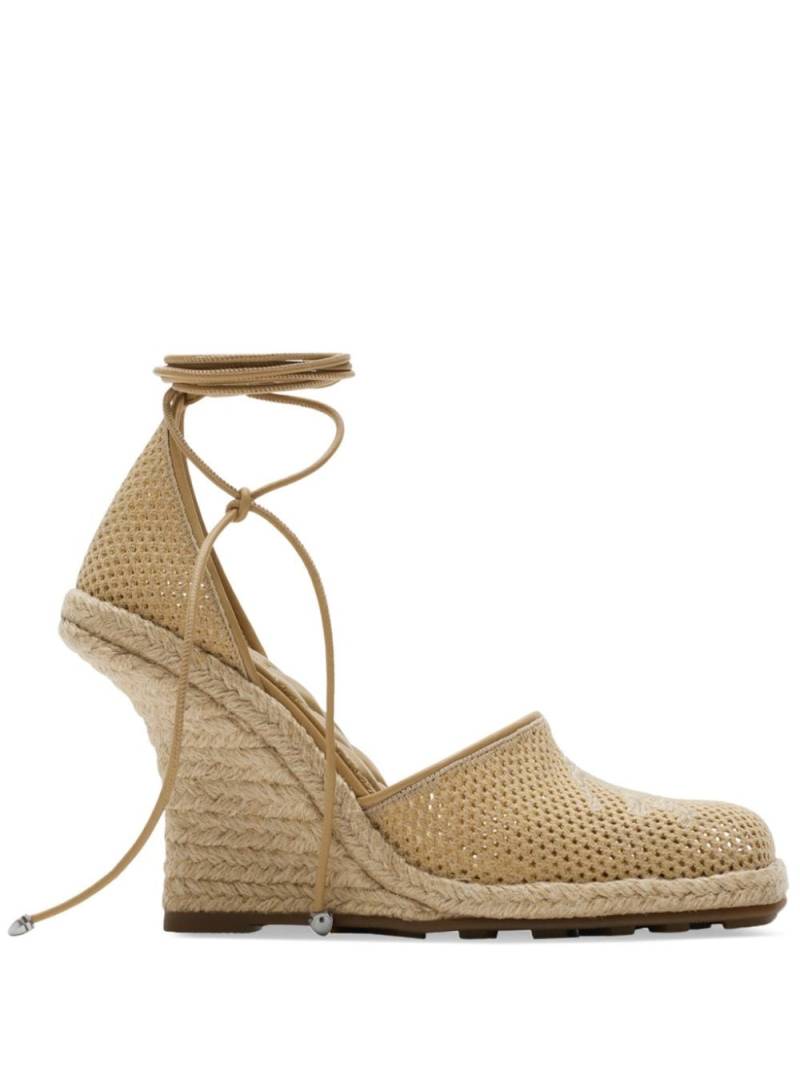 Burberry mesh plunge espadrilles - Neutrals von Burberry