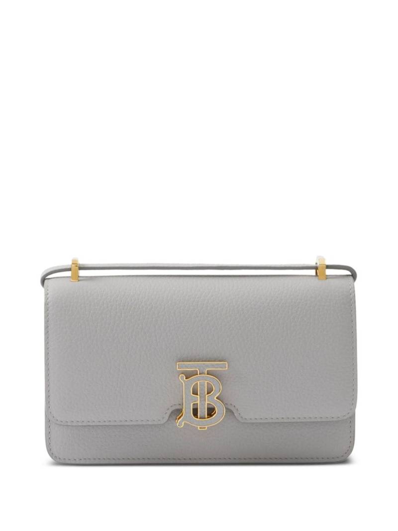 Burberry mini TB leather crossbody bag - Grey von Burberry