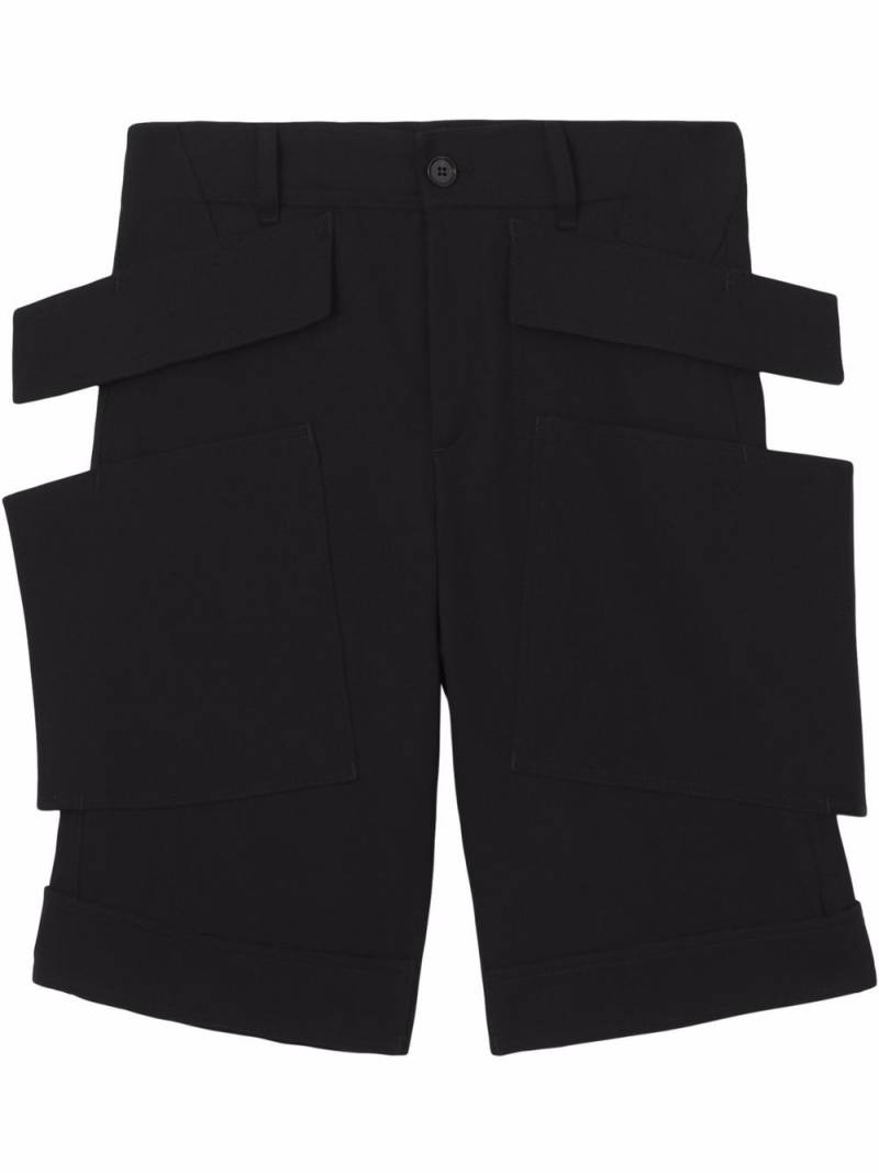 Burberry panel-detail wool shorts - Black von Burberry