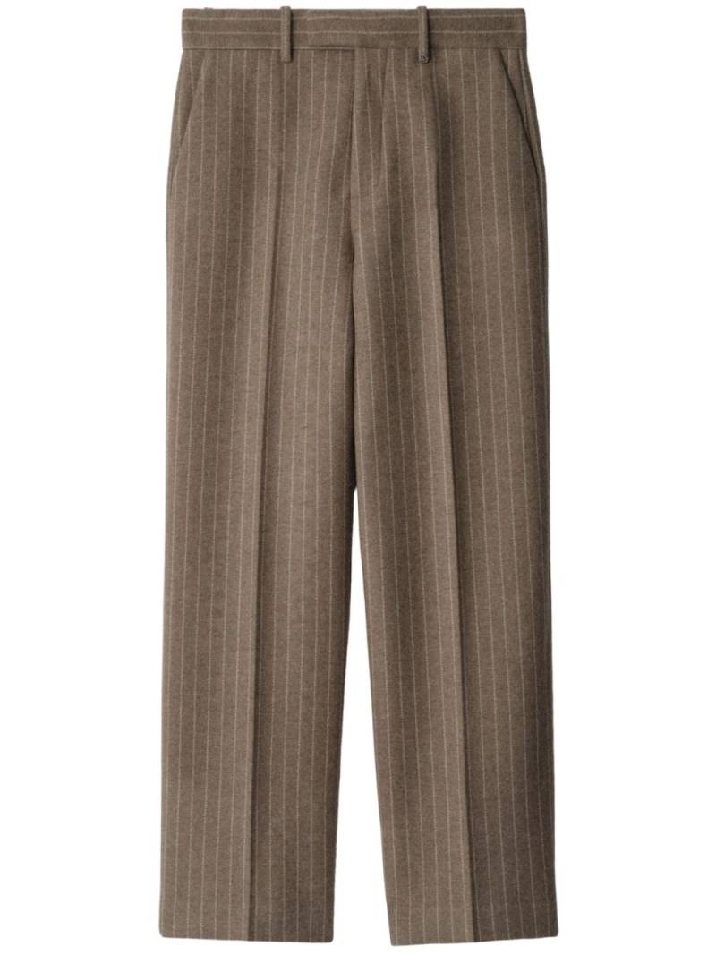 Burberry pinstripe tailored trousers - Brown von Burberry