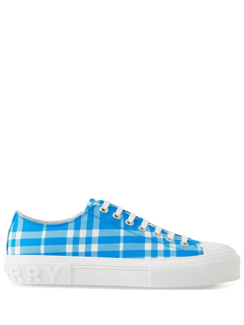 Burberry plaid cotton sneakers - Blue von Burberry