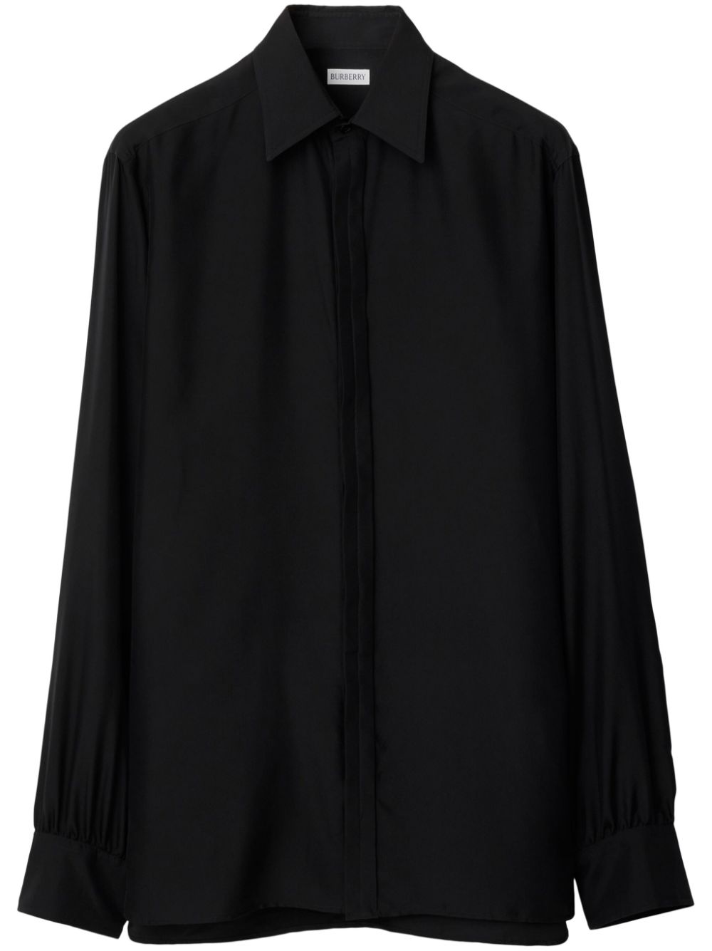 Burberry pointed-collar silk shirt - Black von Burberry