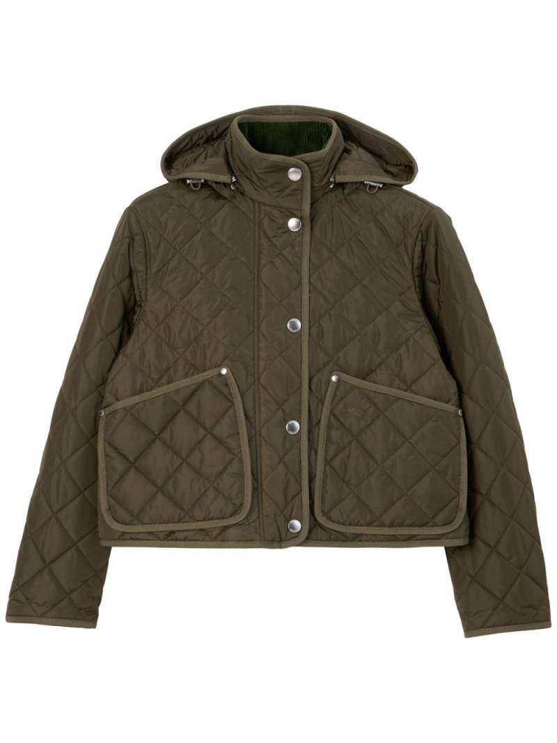 Burberry quilted classic-hood jacket - Green von Burberry