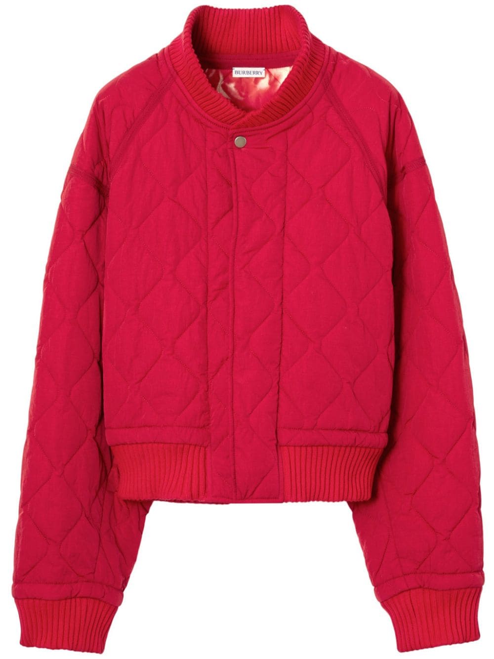 Burberry raglan-sleeves quilted bomber jacket - Red von Burberry