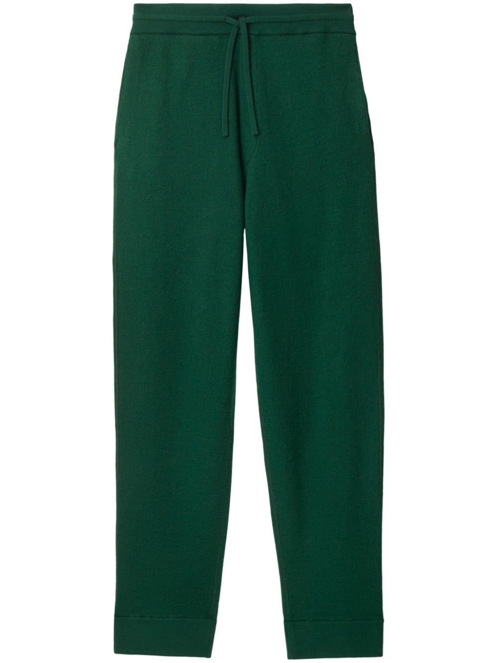 Burberry reverse-logo wool track pants - Green von Burberry