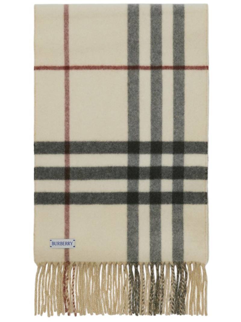 Burberry reversible check cashmere scarf - Neutrals von Burberry