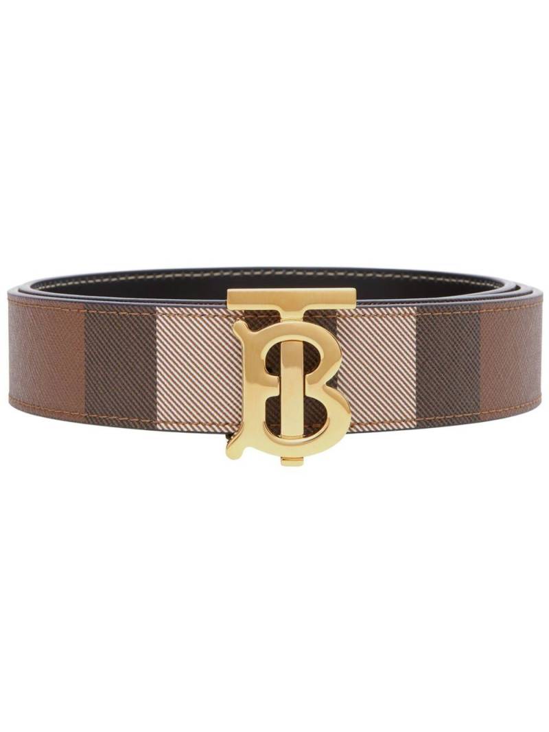 Burberry reversible monogram buckle check belt - Brown von Burberry