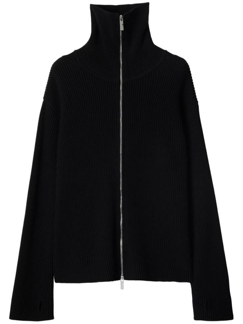 Burberry ribbed-knit cardigan - Black von Burberry