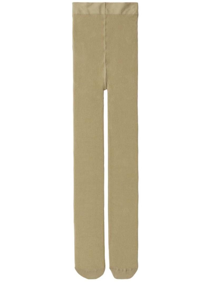 Burberry ribbed wool-blend tights - Neutrals von Burberry