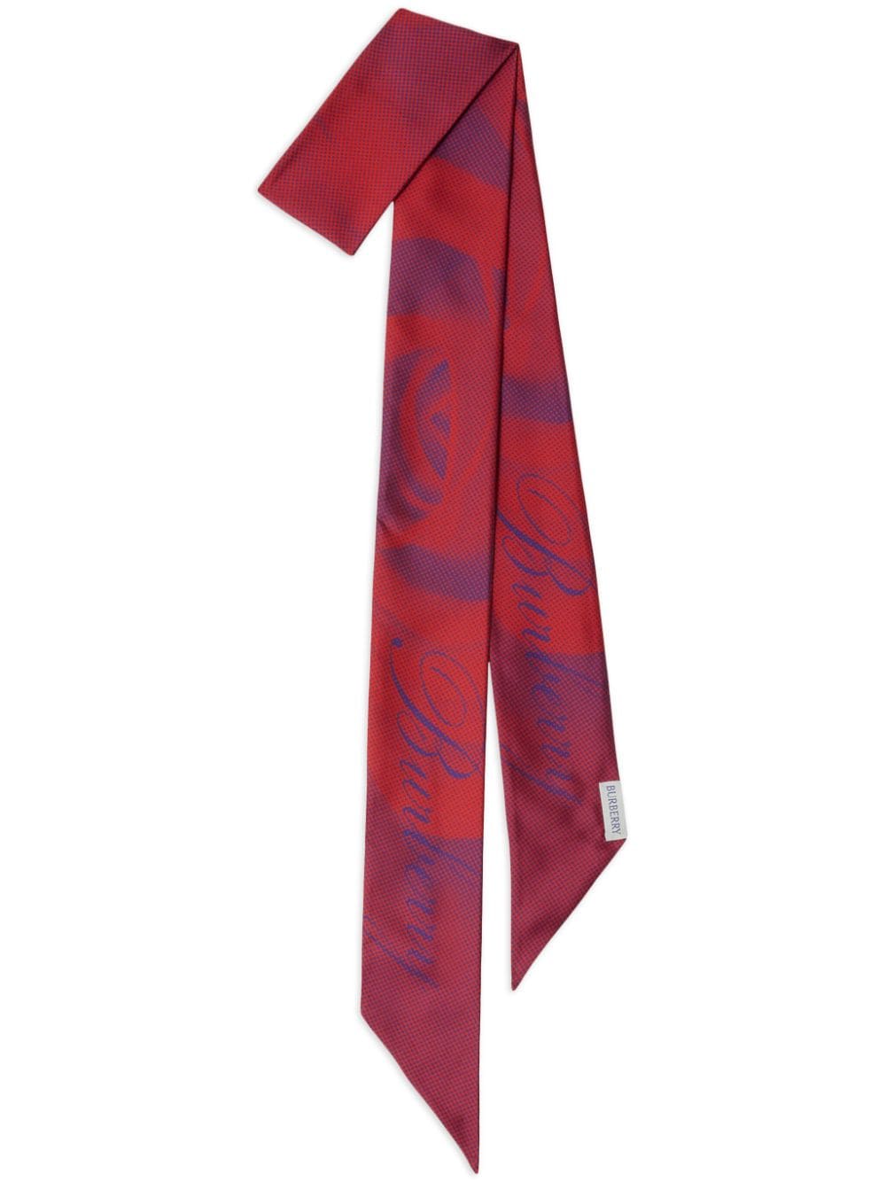 Burberry rose-print silk scarf - Pink von Burberry