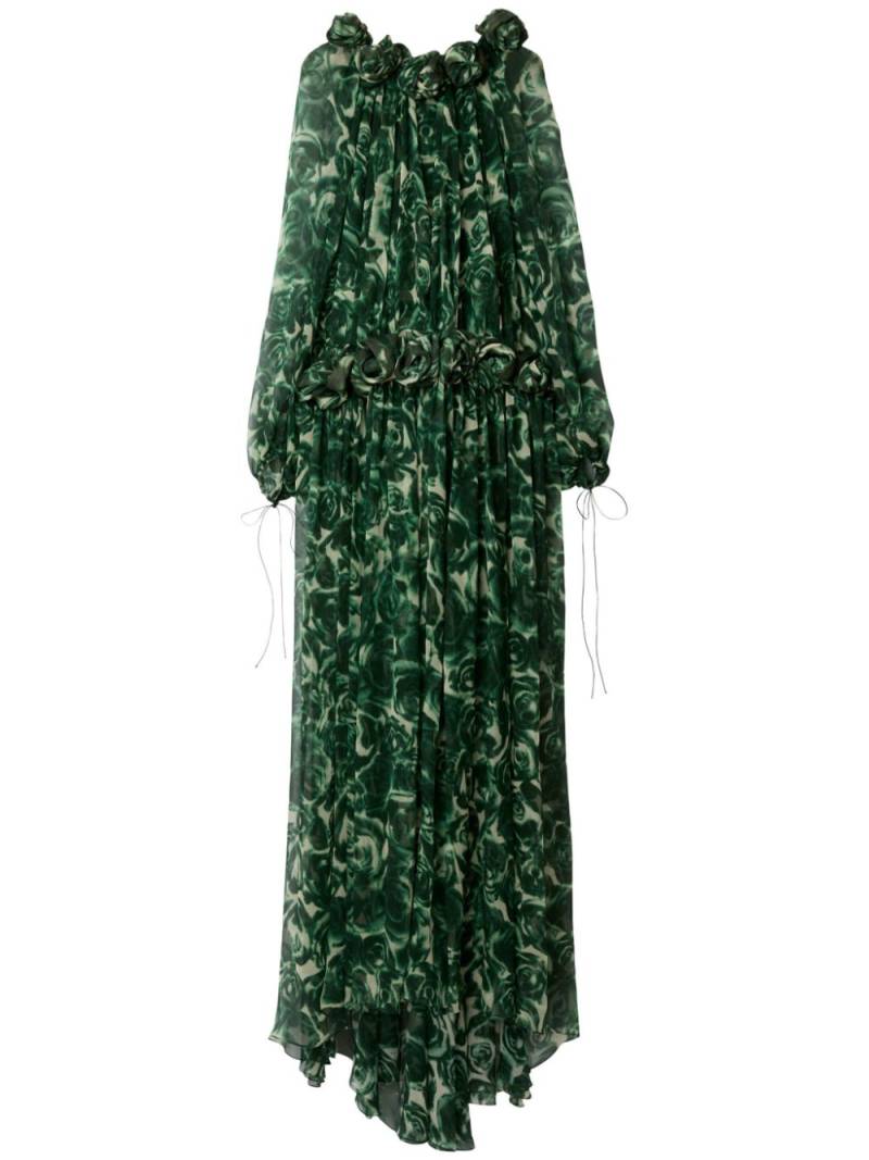 Burberry rose silk maxi dress - Green von Burberry