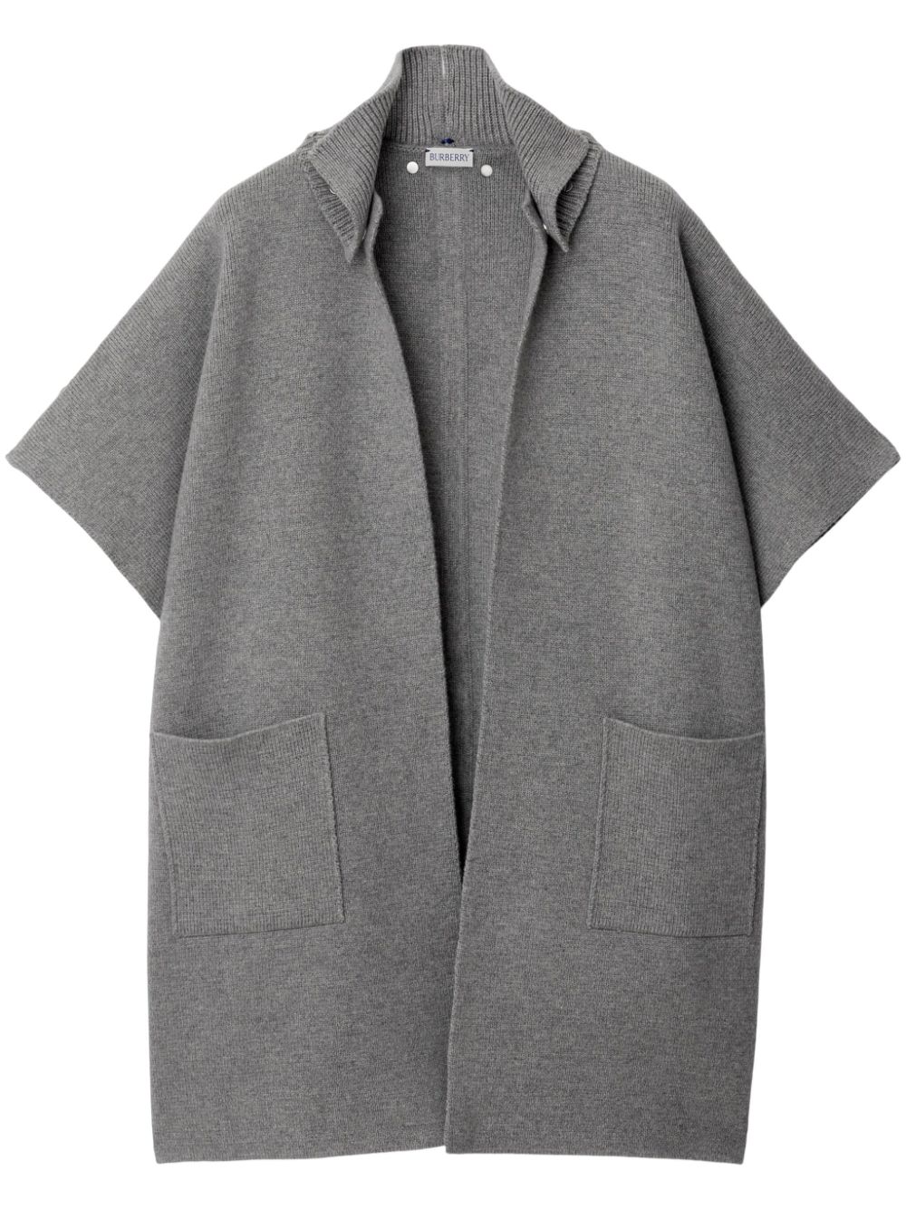 Burberry short-sleeve cashmere cape - Grey von Burberry