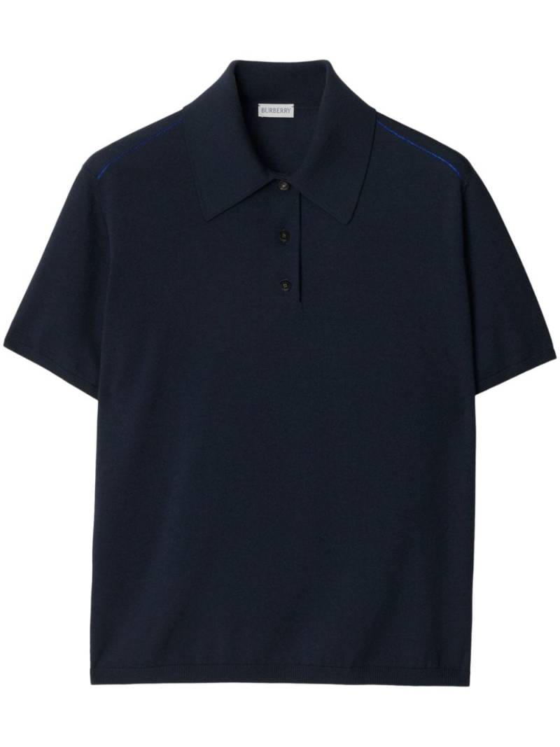 Burberry short-sleeve polo shirt - Blue von Burberry