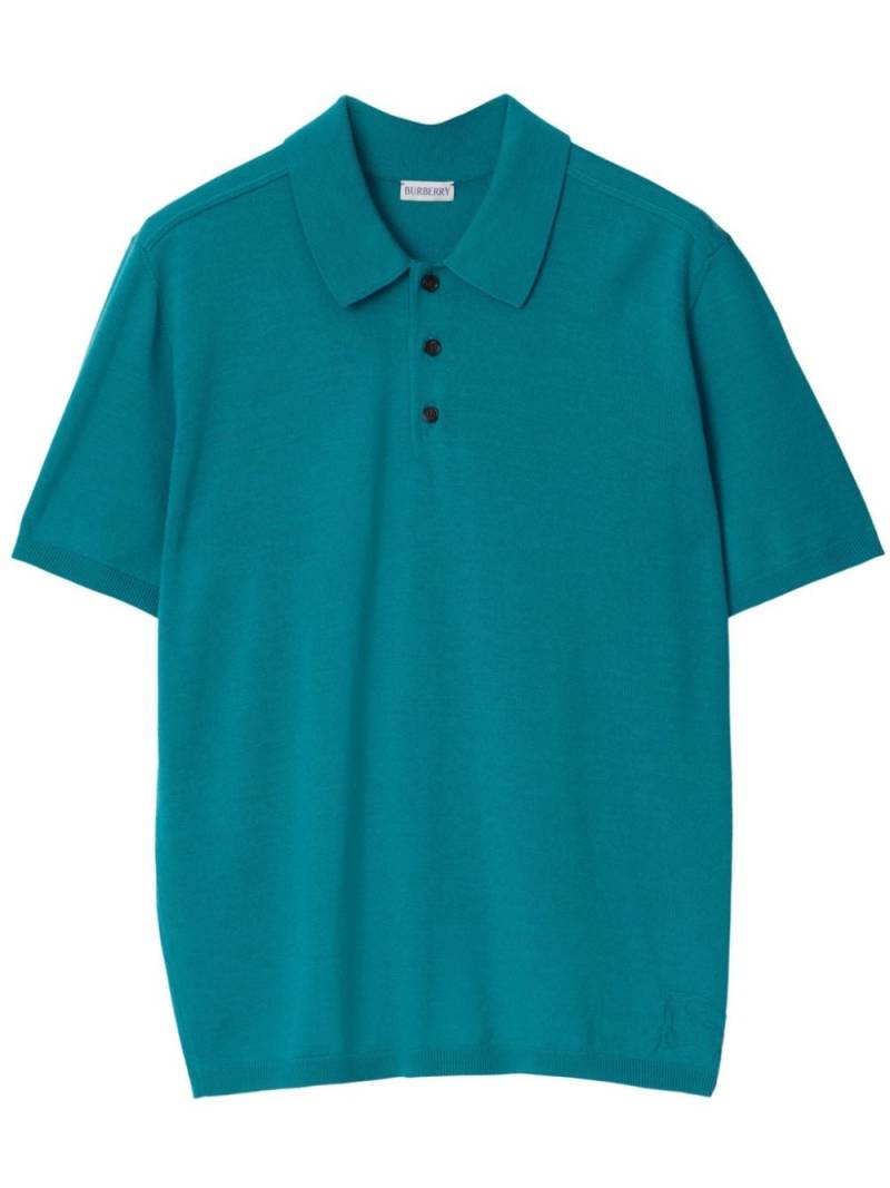 Burberry short-sleeve wool polo shirt - Green von Burberry