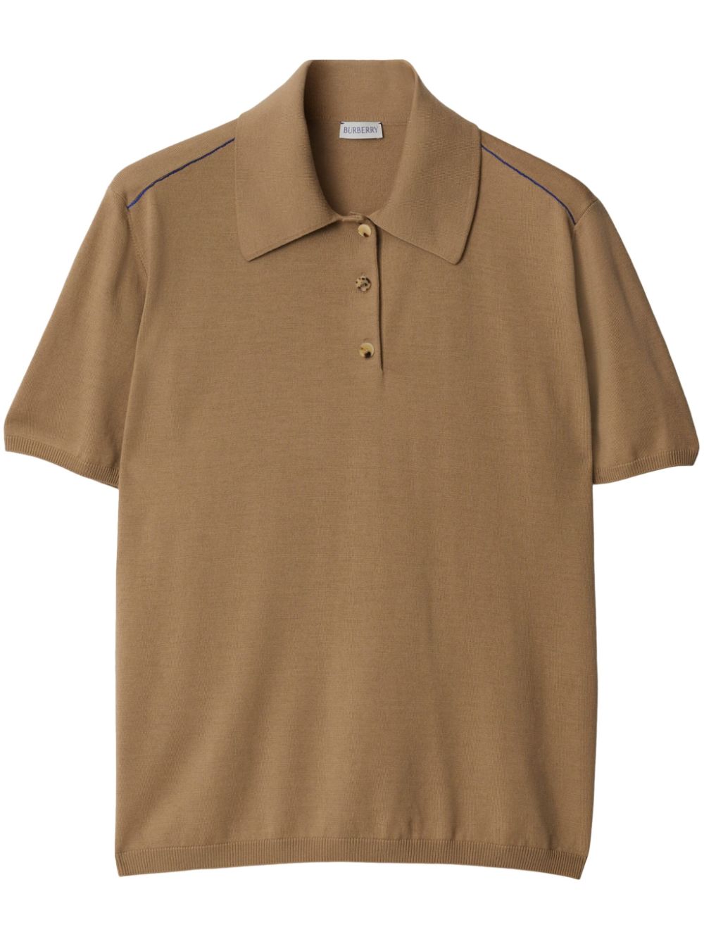 Burberry short-sleeve wool polo shirt - Neutrals von Burberry