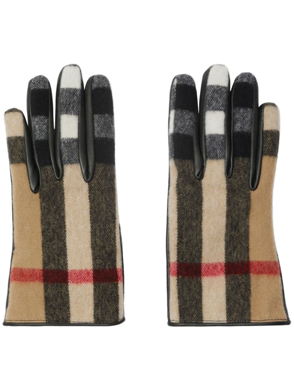 Burberry signature-check wool gloves - Neutrals von Burberry