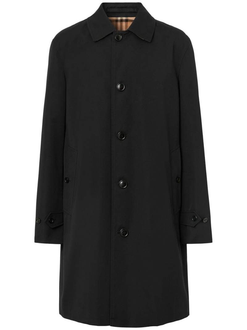 Burberry single-breasted cotton coat - Black von Burberry