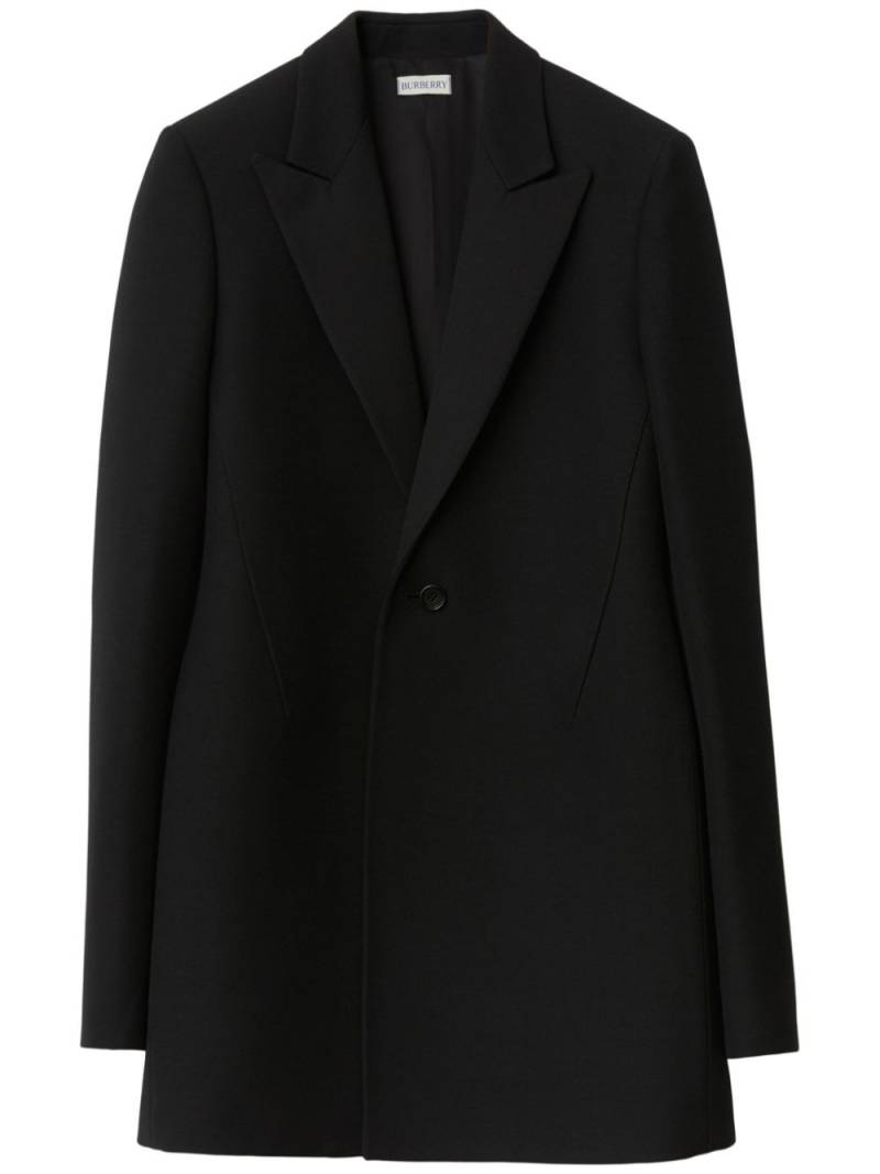 Burberry single-breasted long blazer - Black von Burberry