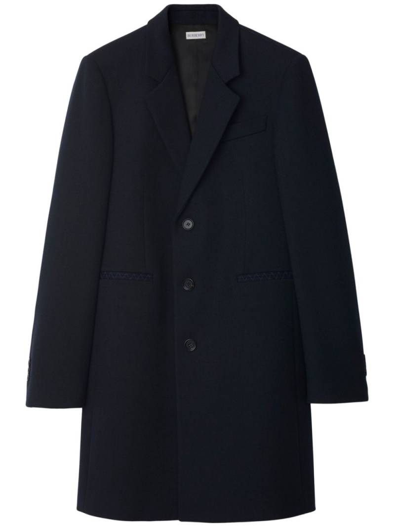 Burberry single-breasted wool coat - Blue von Burberry