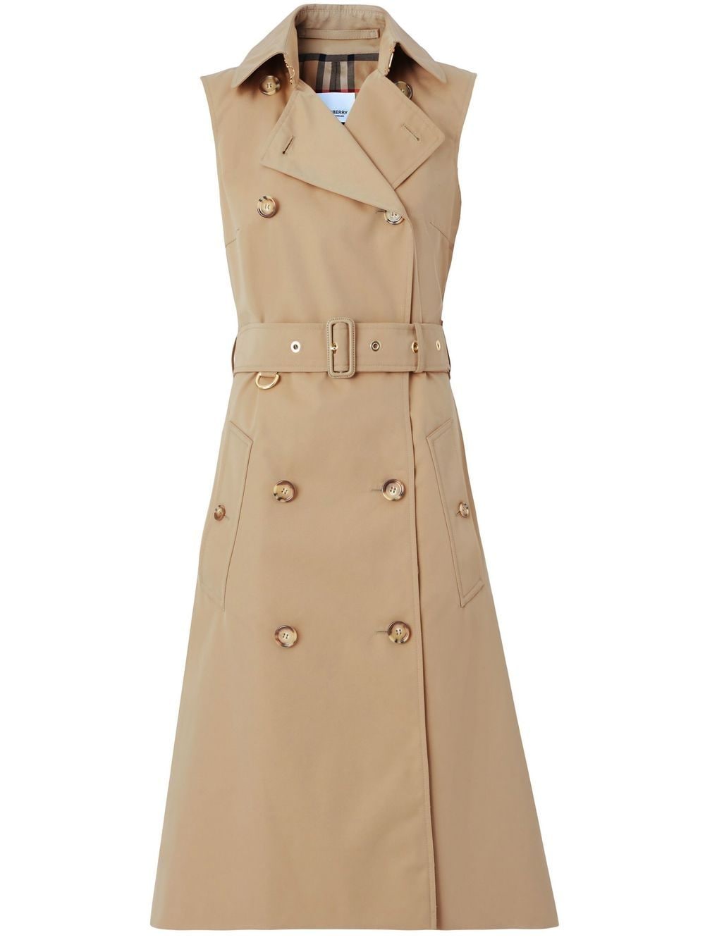 Burberry sleeveless cotton gabardine trench dress - Neutrals von Burberry