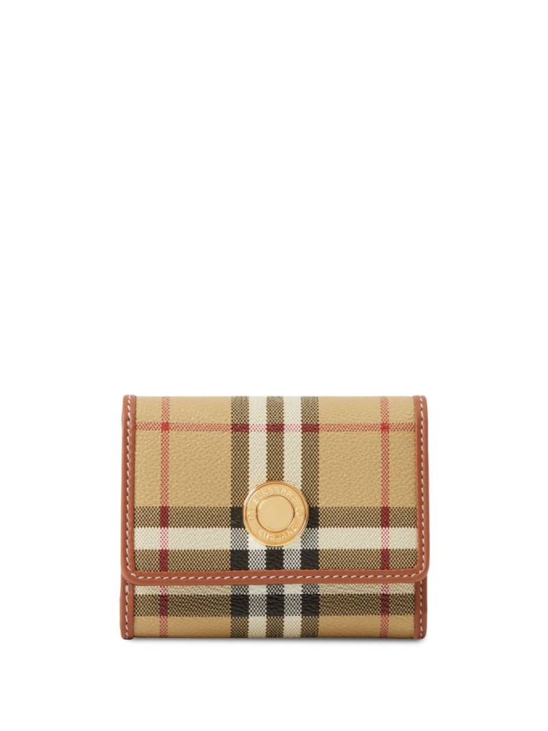 Burberry small Vintage Check leather wallet - Neutrals von Burberry