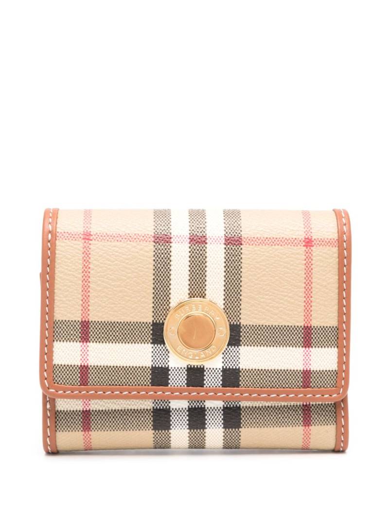 Burberry small check-pattern wallet - Neutrals von Burberry