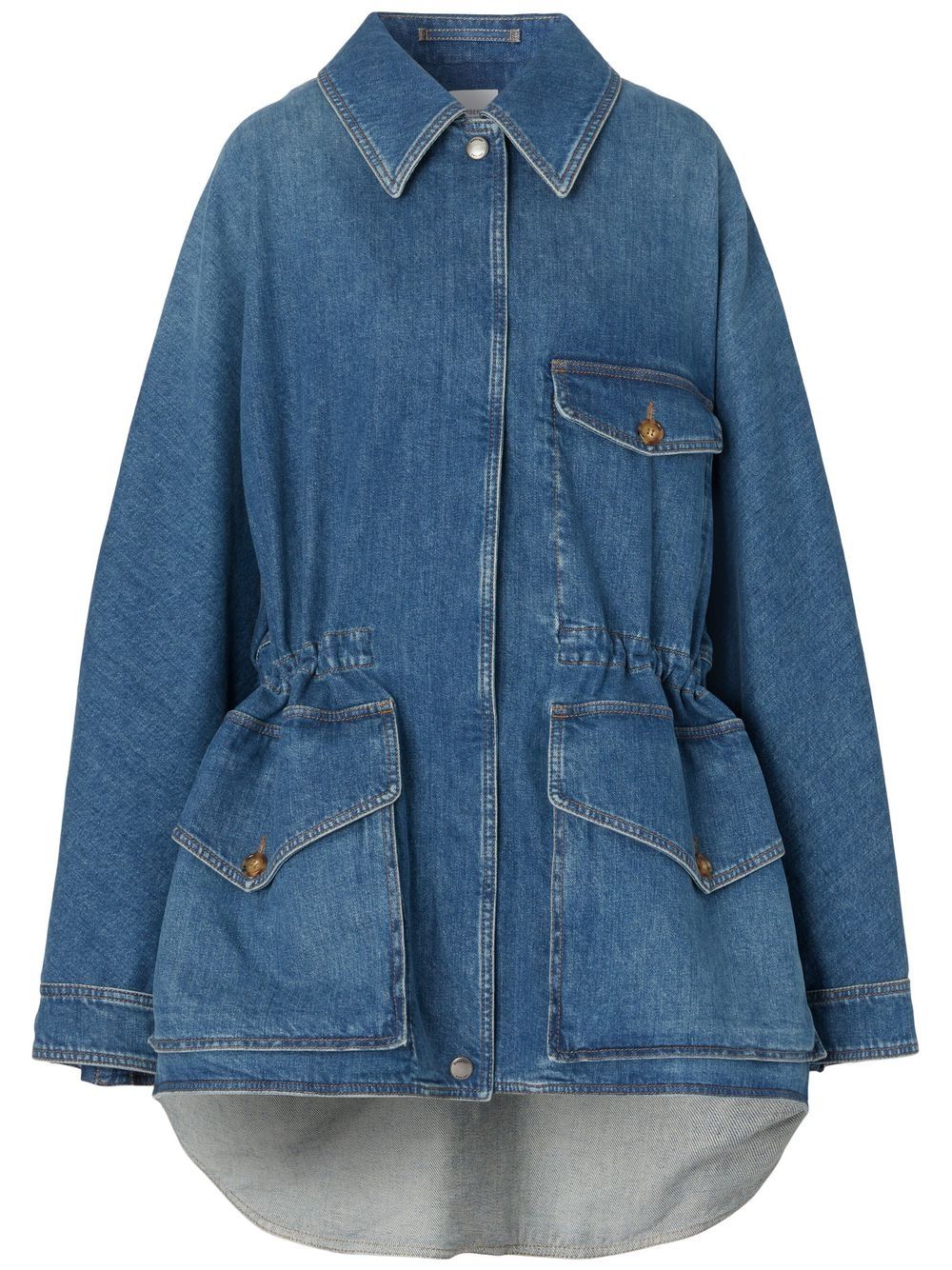 Burberry stonewashed denim field jacket - Blue von Burberry