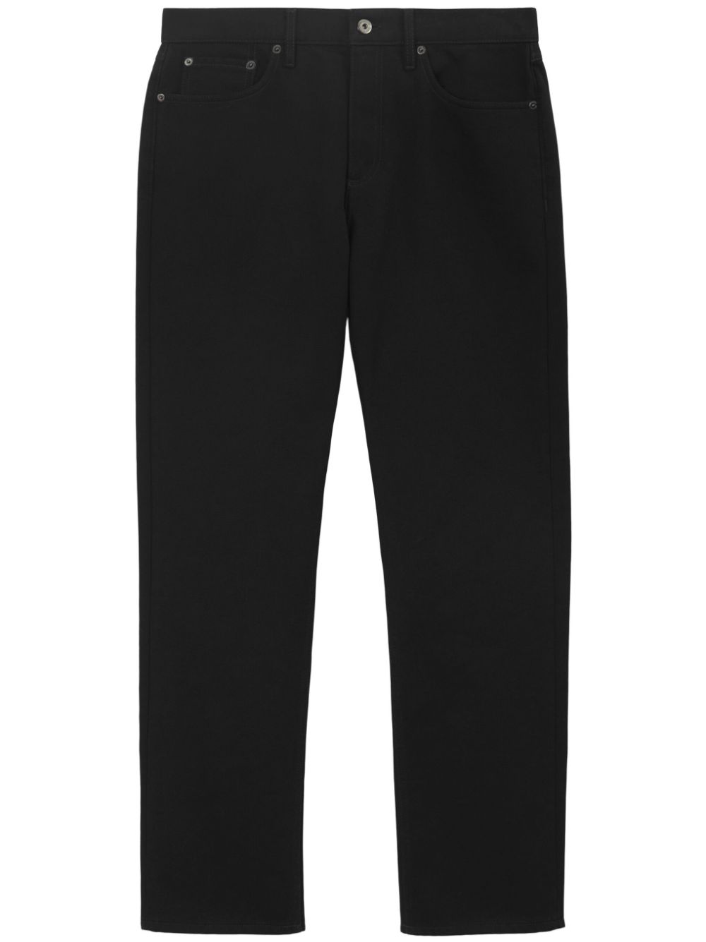 Burberry straight-leg cotton denim trousers - Black von Burberry