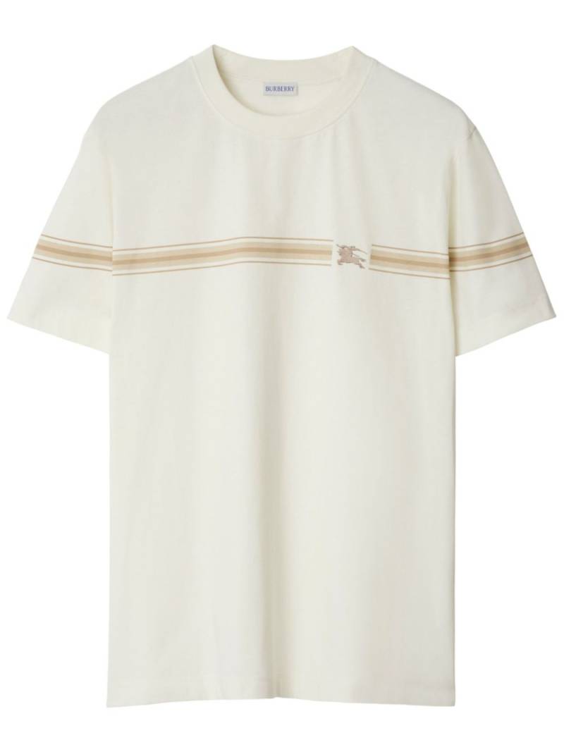 Burberry striped cotton T-shirt - Neutrals von Burberry