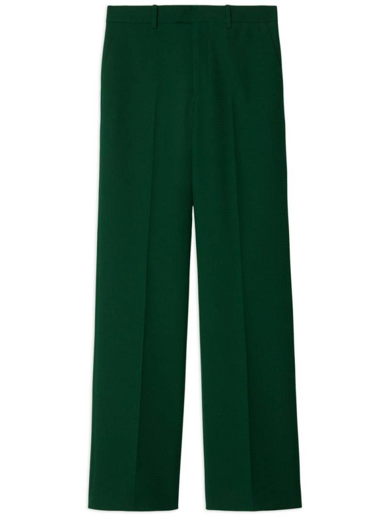 Burberry tailored-cut wool trousers - Green von Burberry